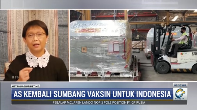 AS Salurkan Tambahan 800 Ribu Vaksin Covid-19 untuk Indonesia