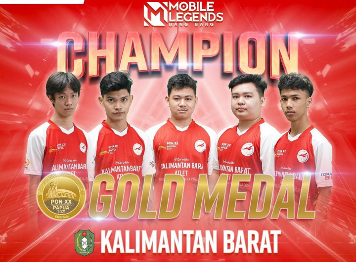 Kontingen Kalimantan Barat Juara Pertama Mobile Legends di PON XX Papua 2021