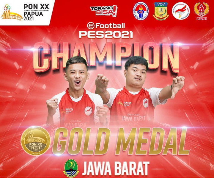 Kontingen Jabar Rebut Medali Emas di Eksibisi Esports PON XX Papua 2021