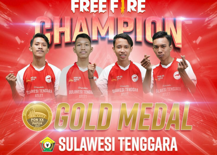Ini Juara 3 Besar Free Fire di Eksibisi Esports PON XX Papua 2021
