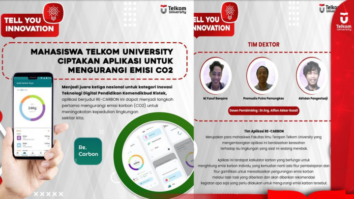 Mahasiswa Telkom University Ciptakan Aplikasi untuk Mengurangi Emisi CO2