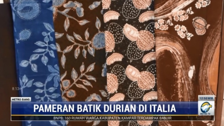 Batik Motif Durian Karya Indonesia Curi Perhatian di Italia