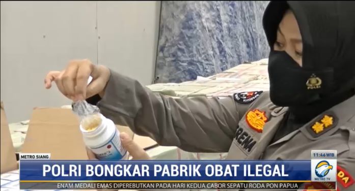 Polisi Bongkar Pabrik Obat Ilegal Terbesar se-Indonesia di Bantul