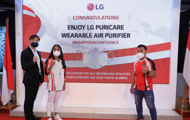 Apresiasi Prestasi, LG Berikan LG PuriCare Wearable Air Purifier kepada Atlet Indonesia Kelas Dunia