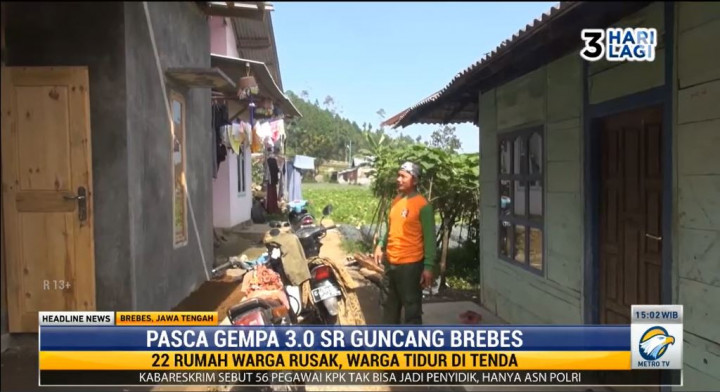 Korban Gempa Brebes Belum Terima Bantuan dari Pemerintah