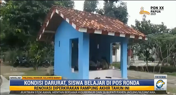 Siswa SD di Polewali Mandar Terpaksa PTM di Pos Ronda, Ternyata Gara-gara Ini