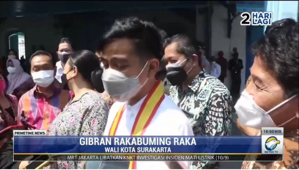 Gibran jelaskan soal berstiker foto dirinya (Metro TV)