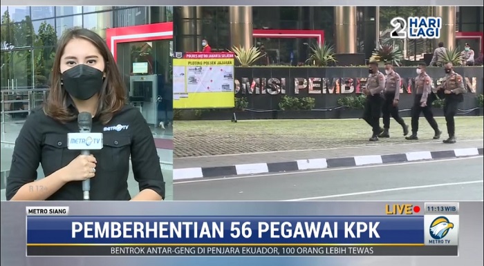 Polisi Jaga Ketat Gedung KPK Jelang Pemberhentikan 57 Pegawai KPK