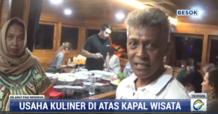 Pengusaha di Labuan Bajo Sulap Kapal Jadi Restoran Apung