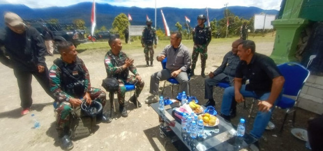  Pangdam IX/Udayana Mayjen TNI Maruli Simanjuntak melakukan kunjungan kerja (kunker) di Kodim Persiapan Intan Jaya. 