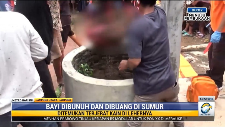 Sadis, Bayi di Lampung Dibunuh dan Dibuang ke Sumur