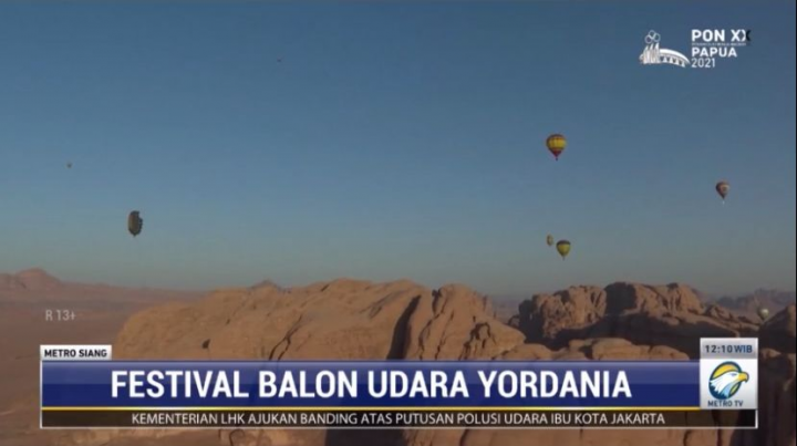 Yordania Gelar Festival Balon Udara di Lokasi Bebas Covid-19