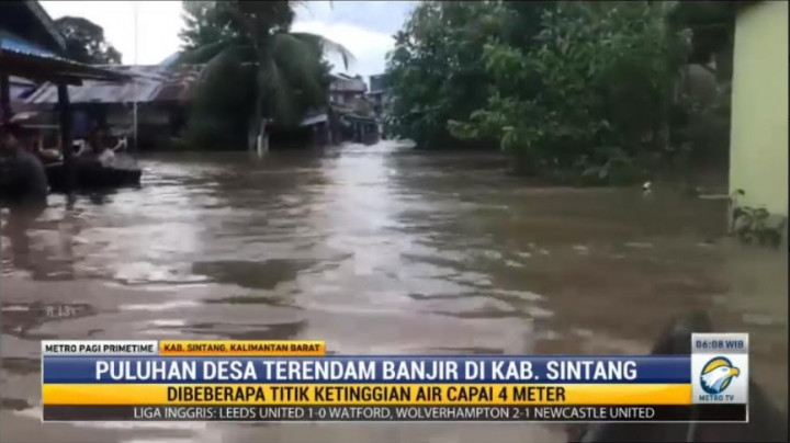 Puluhan Desa di Kabupaten Sintang Kalbar Terendam Banjir