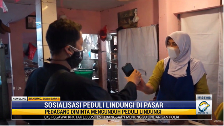 Eits! Siapkan Dulu PeduliLindungi Sebelum ke Pasar di Bandung