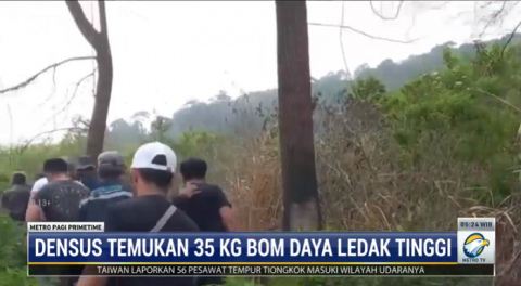 Densus 88 Temukan 35 Kg Bom Daya Ledak Tinggi di Kaki Gunung Ciremai