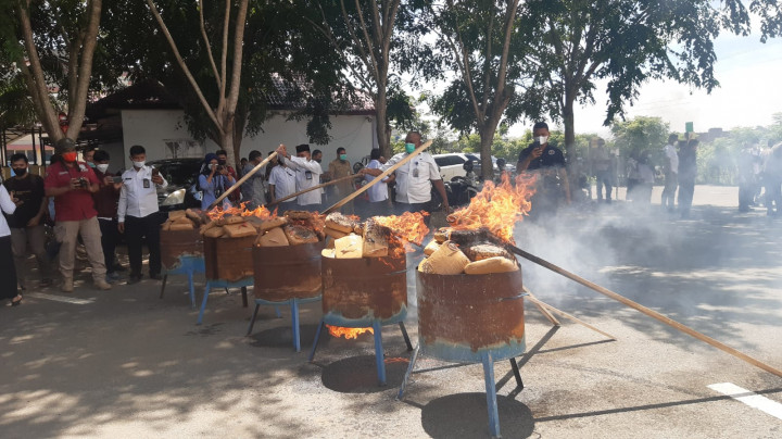 Sabu Senilai Rp31 Miliar Dimusnahkan BNN Aceh