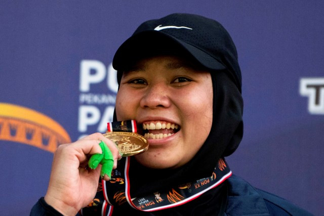 Baru Sembuh Cedera, Atlet Ini Sabet Emas Lontar Martil PON Papua