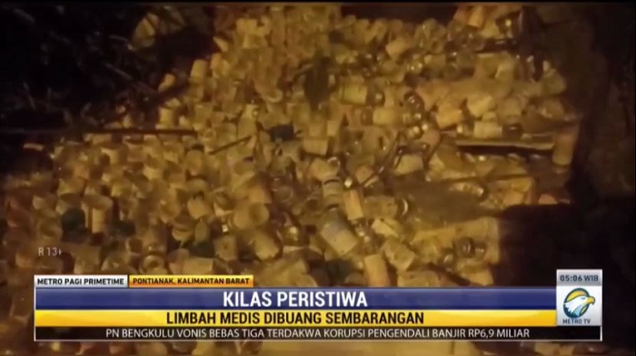 Heboh! Limbah Medis Berserakan di Pinggir Jalan Kota Pontianak