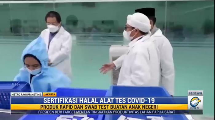 MUI Beri Sertifikat Halal pada Pabrik Rapid & Swab Test di Jakbar