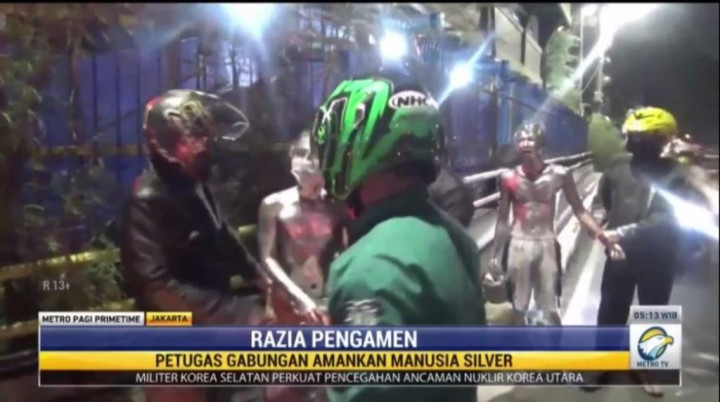 Razia PMKS: Satpol PP Amankan Manusia Silver dan Pengemis di Sawah Besar