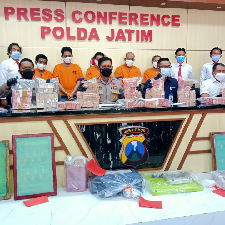 Polisi Ungkap Peredaran Upal Rp3,8 Miliar di Jatim