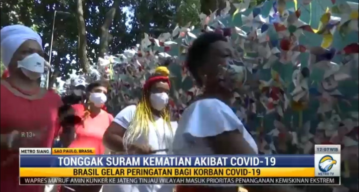Kasus Kematian Covid-19 Dekati 600 Ribu, Brasil Gelar Peringatan untuk Korban Meninggal