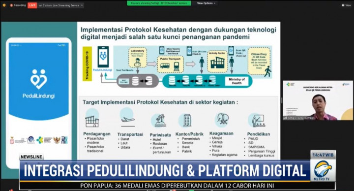 Sebanyak 50 Platform Digital akan Terintegrasi dengan PeduliLindungi