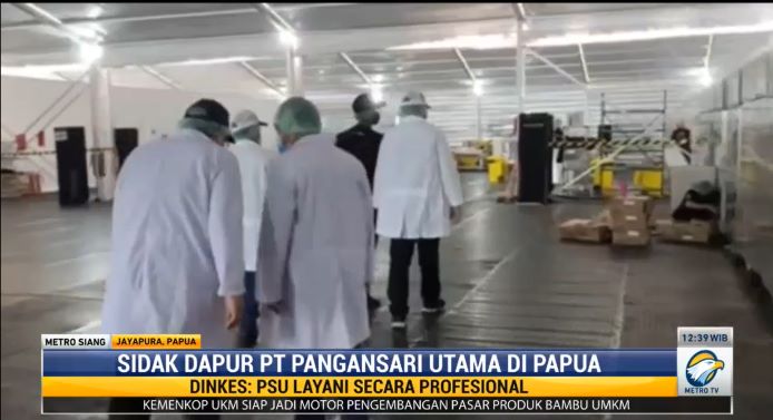 Dinkes Jayapura mengunjungi dapur PT Pangansari Utama di PON XX Papua. Metro TV