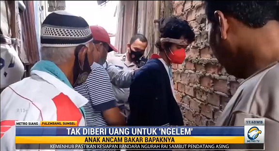 Tak Diberi Uang Untuk Ngelem, Anak Ancam Bakar Ayahnya