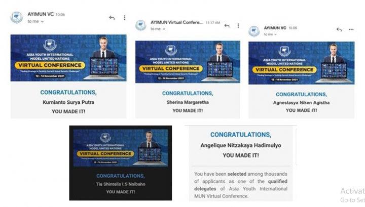 5 Mahasiswa UKDW Jadi Delegasi Asia Youth International Model United Nations 2021