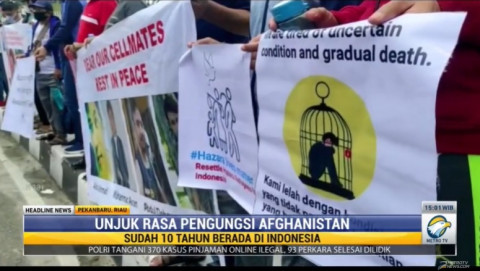 50 Pengungsi Afghanistan Unjuk Rasa di Kantor Gubernur Riau, Ada Apa?