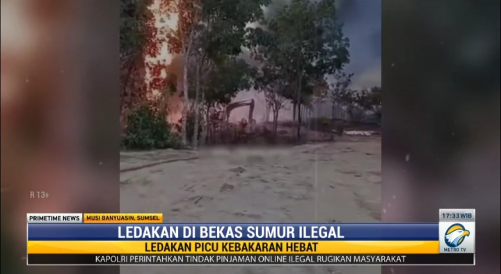 Lagi, Sumur Minyak Ilegal di Musi Banyuasin Meledak