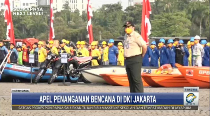 Gelar Apel Persiapan Hadapi Cuaca Ekstrem, Ini Target Anies Baswedan