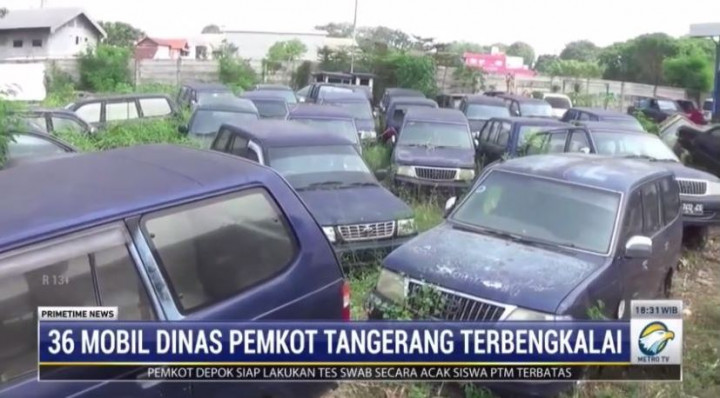 Mubazir! 36 Mobil Dinas Tangerang Teronggok seperti Bangkai