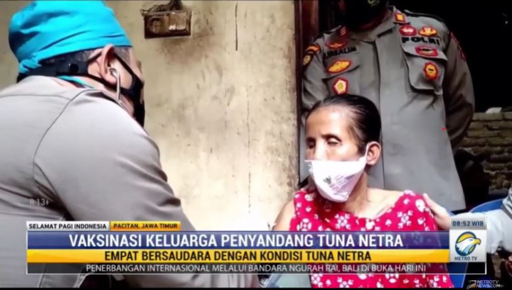 Di Kampung SBY, Vaksinasi Jemput Bola Dilakukan untuk Lansia Tunanetra