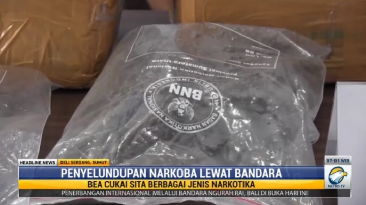 Bea Cukai Gagalkan Penyelundupan 12 Kg Narkoba Lewat Bandara Kualanamu
