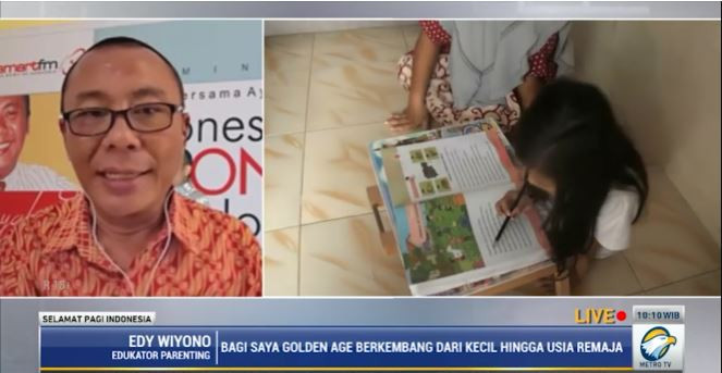 Ayah Edy memberikan tips cara mendidik anak. Foto: Tangkapan layar Metro TV