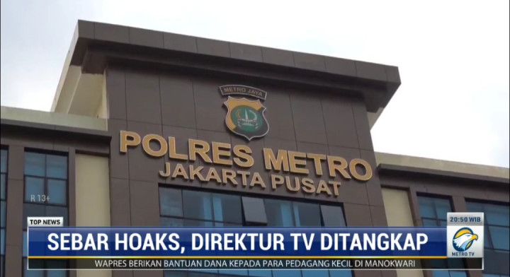 Polisi Belum Mau Jelaskan Detail Penangkapan Direktur TV Swasta