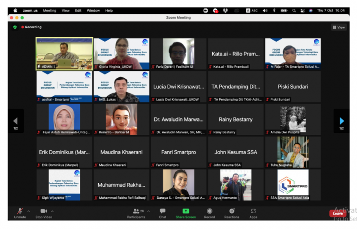 UKDW Ambil Bagian dalam FGD yang Digelar Kementerian Kominfo
