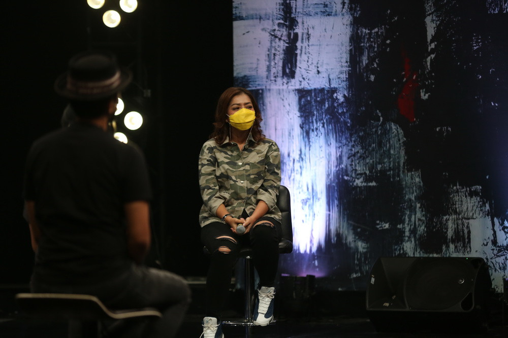 Pratiwi Noviyanthi di Acara Vaksin Slank untuk Indonesia (Foto: dok. Metro Tv)