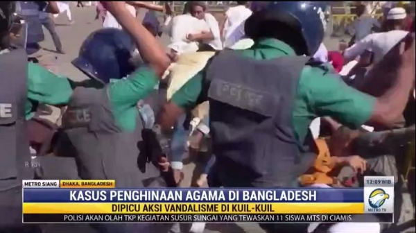 Unjuk rasa di Bangladesh terkait penghinaan agama (SS Metro TV)