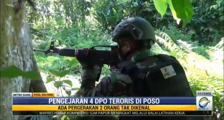 Satgas Madago Raya Kejar 2 OTK yang Melintas di Pegunungan Parigi Moutong