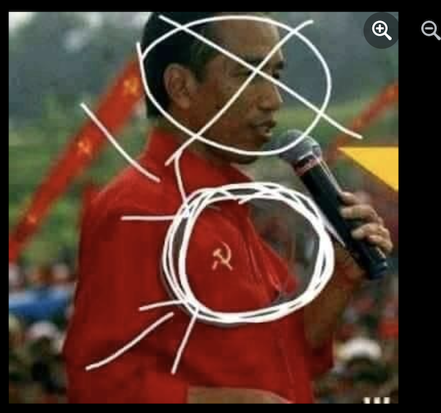 [Cek Fakta] Beredar Foto Jokowi Pakai Kemeja Berlogo Palu Arit? Begini Faktanya