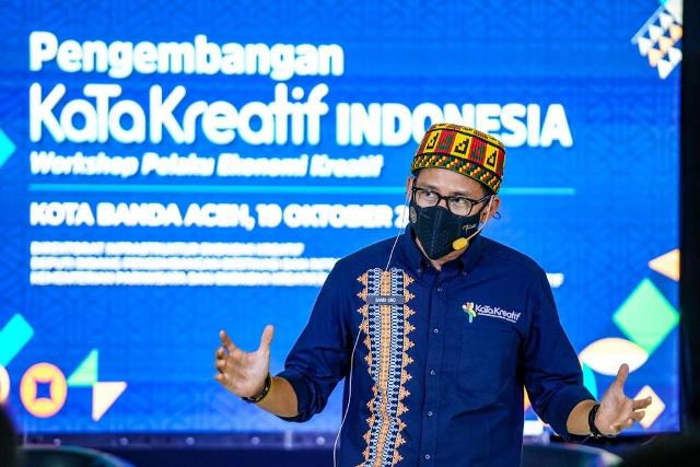 Menparekraf mendorong mie Aceh agar bisa dikenal di dunia. (Foto: Dok. Kemenparekraf)