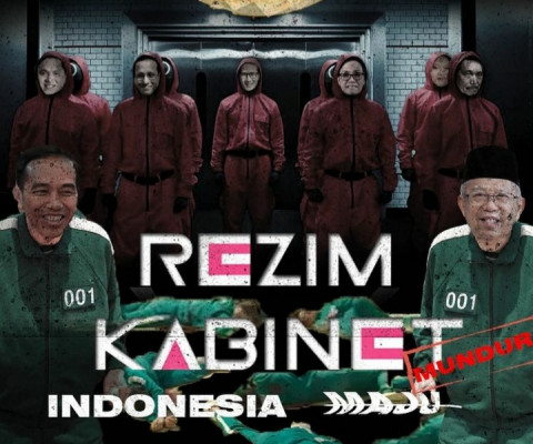 Viral! Poster Squid Game dengan Wajah Jokowi