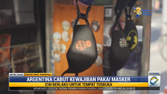 Wow! Argentina Cabut Kewajiban Pakai Masker di Tempat Terbuka