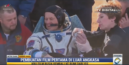 12 Hari Syuting di Luar Angkasa, Aktris dan Sutradara Rusia Kembali ke Bumi