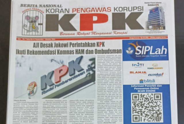 [Cek Fakta] Koran Berlogo KPK Hoaks, Begini Faktanya