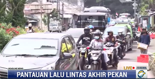 Mulai Ramai, Lalin Puncak Bogor Didominasi Pelat B