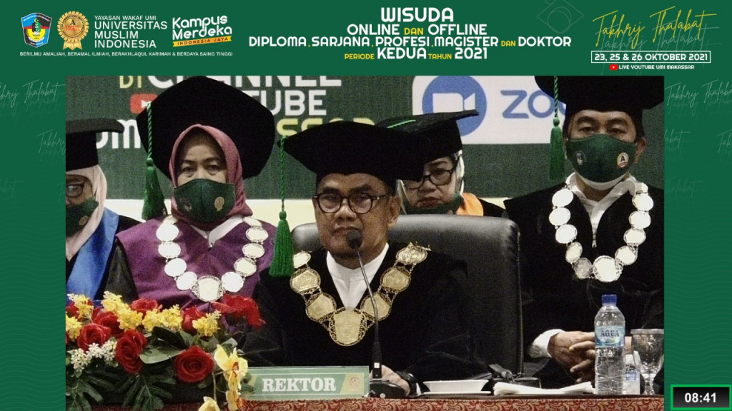 Rektor UMI Makassar Basri Modding. Foto: Tangkapan layar.